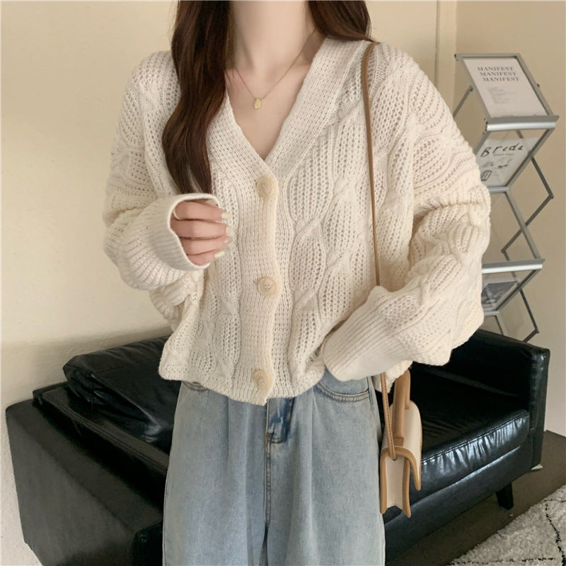 HOOR Retro Short Cardigan