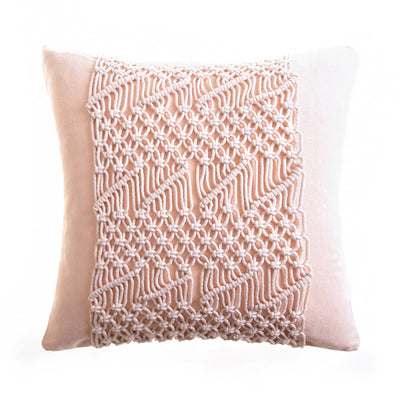 HOOR Woven Cushion Cover 45x45cm Pink center