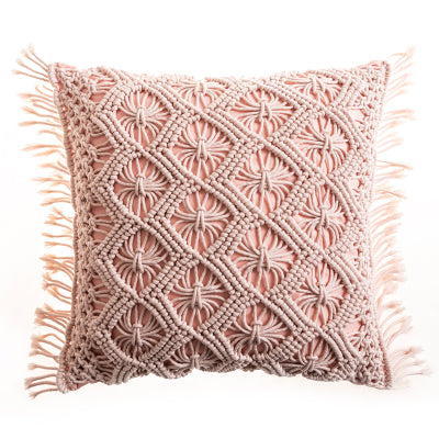 HOOR Woven Cushion Cover 45x45cm Pink diamond