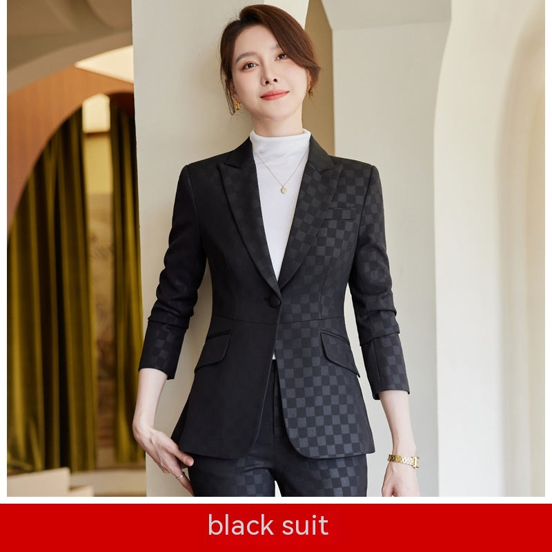 HOOR Socialite Green Slim Suit Black suit jacket