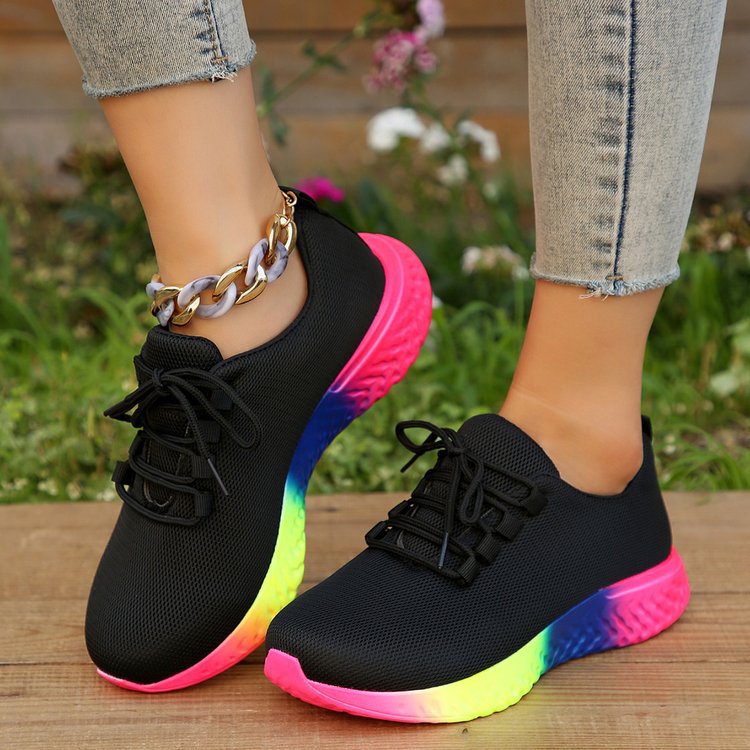 HOOR Rainbow Sole Sneakers Black