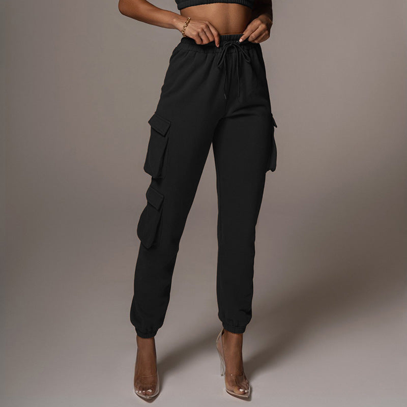 HOOR Fashion Casual Dress Black Pants