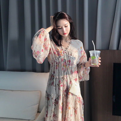 HOOR Floral Chiffon Dress