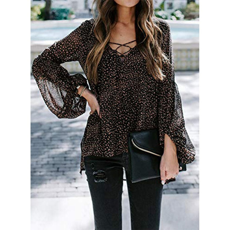 HOOR Leopard Print Shirt Black