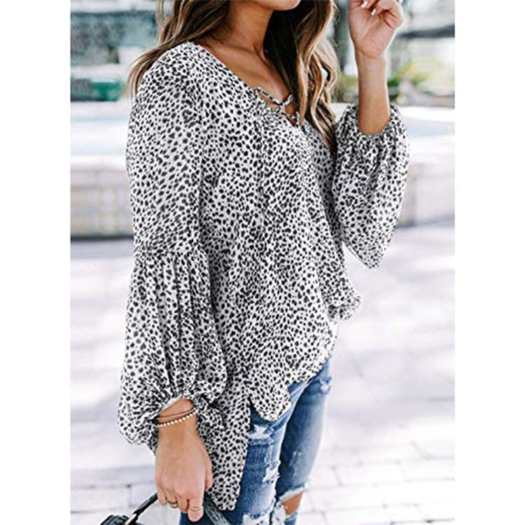 HOOR Leopard Print Shirt White