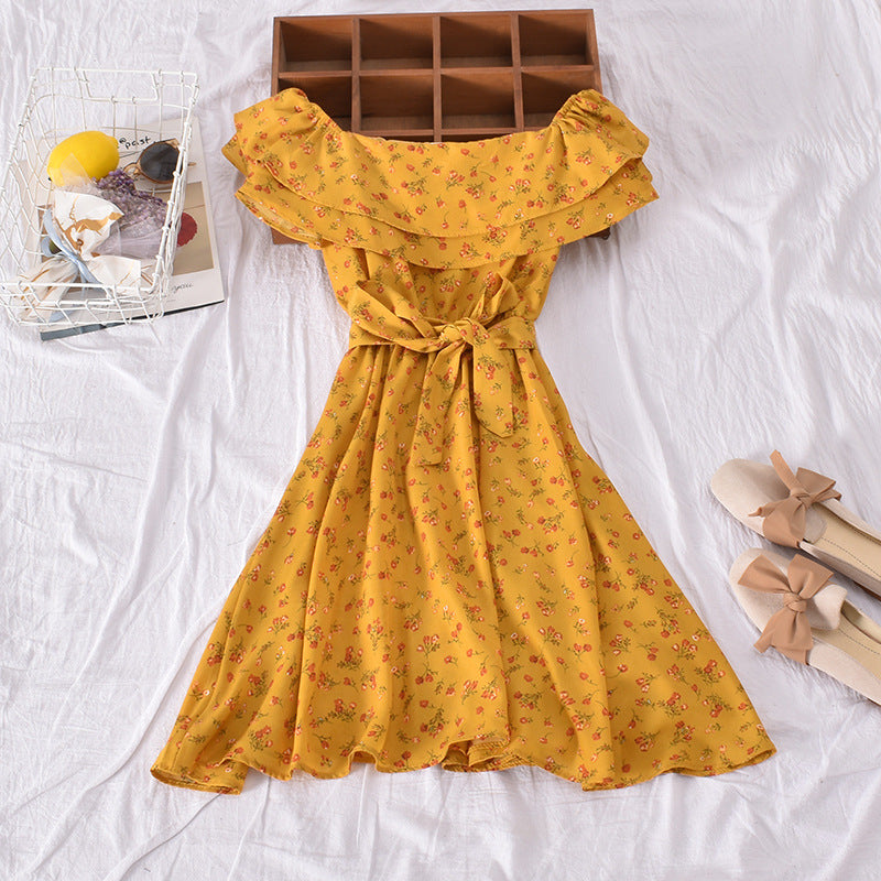 HOOR Short Waist Dress Yellow One size