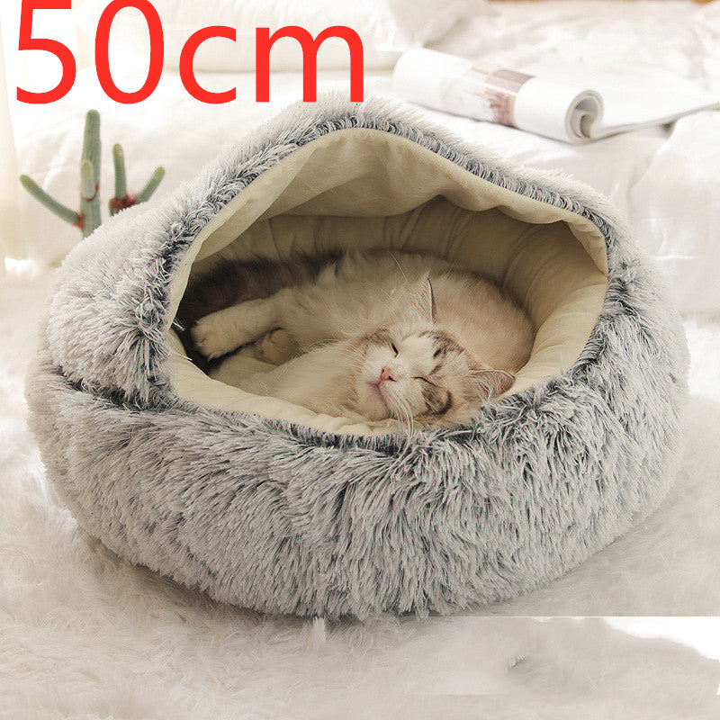 HOOR 2 In 1 Pets Winter Bed Grey50cm