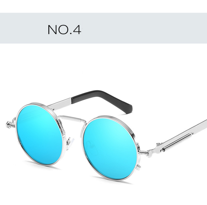 HOOR Reflective Sunglasses Sliver frame ice blue