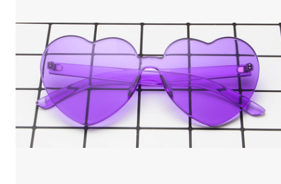 HOOR Candy Heart Sunglasses Purple
