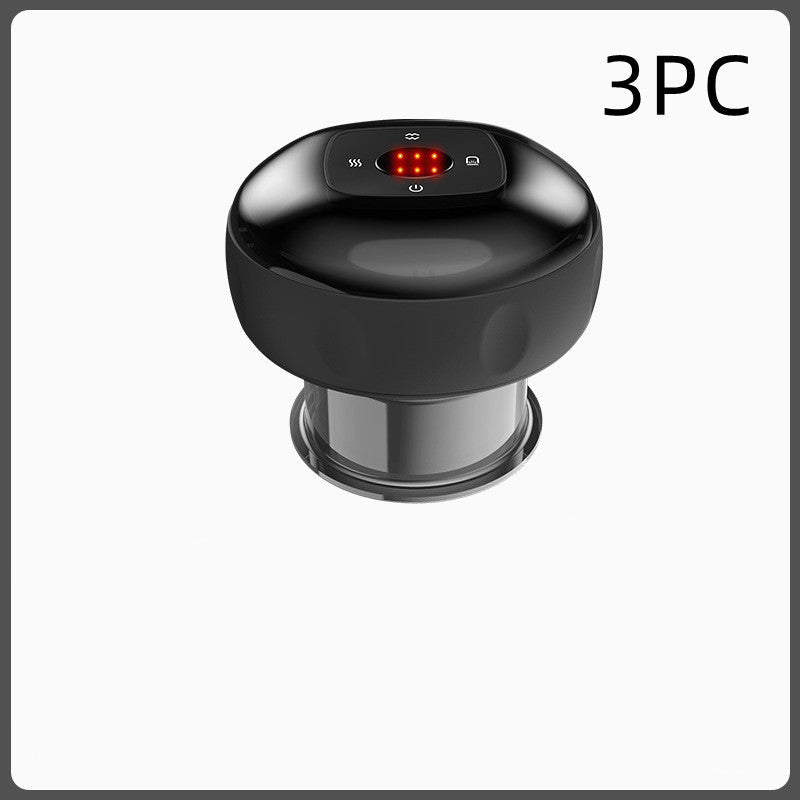 HOOR Vacuum Cupping Fat Burning Black 3pcs 6speed charging USB