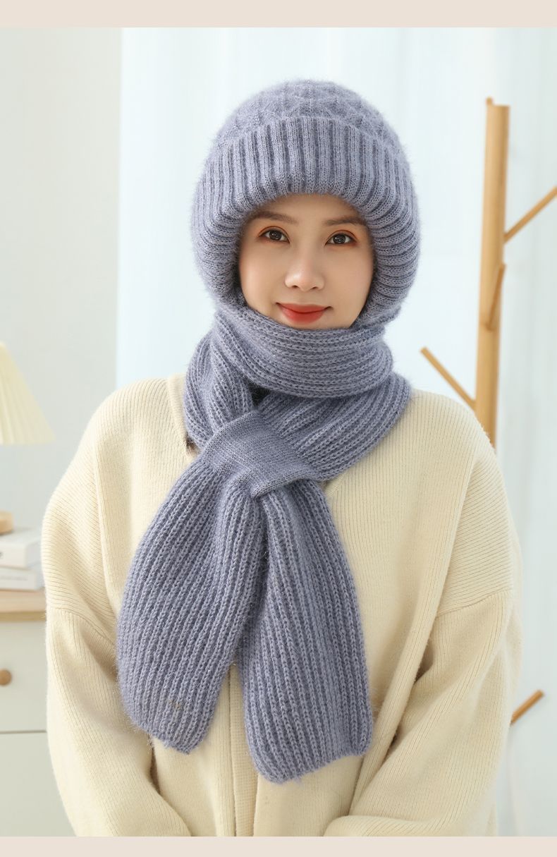 HOOR Winter Warm Knitted Scarf Gray