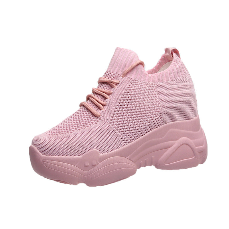 HOOR Heighten White Shoes Pink