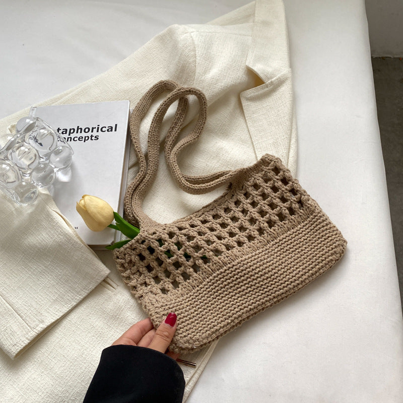 HOOR Casual Wool Knitted Bag Khaki