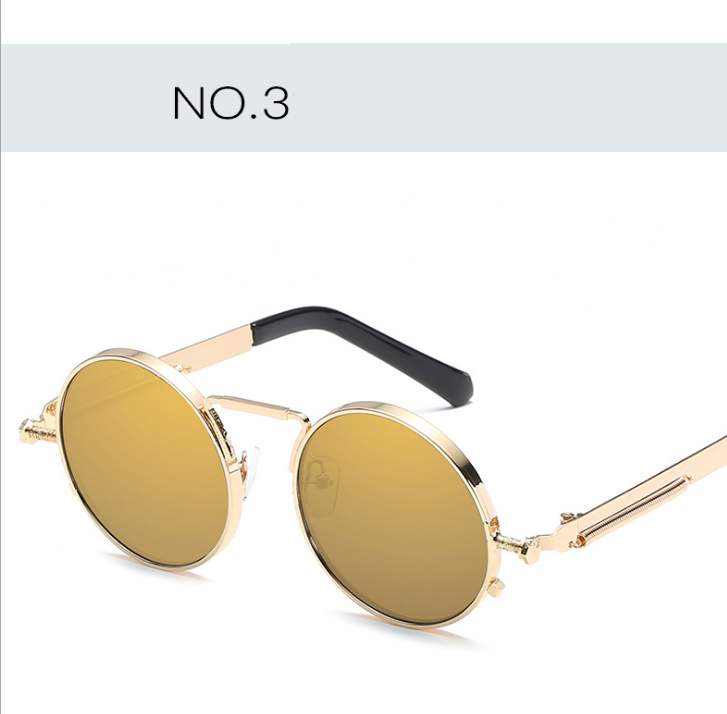 HOOR Reflective Sunglasses Golden frame local gold