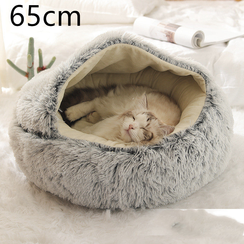 HOOR 2 In 1 Pets Winter Bed Grey 65cm