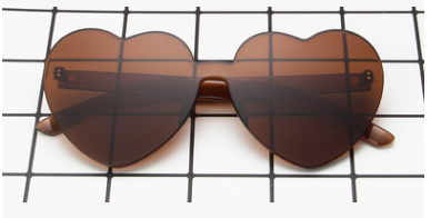 HOOR Candy Heart Sunglasses Transparent tea
