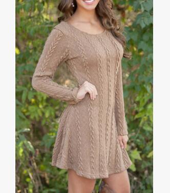 HOOR Loose knitted Sweaters Brown