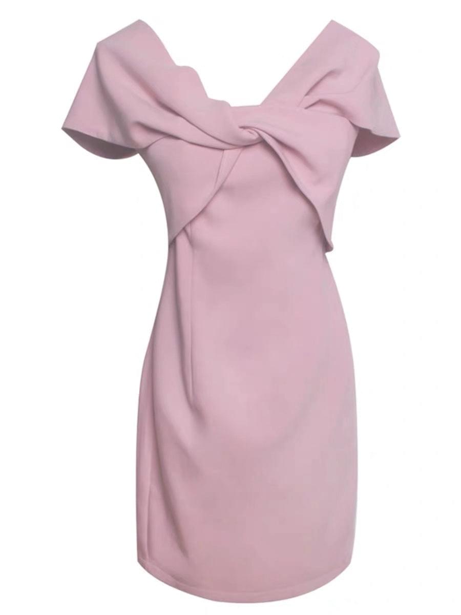 HOOR Off-Shoulder Dress Pink