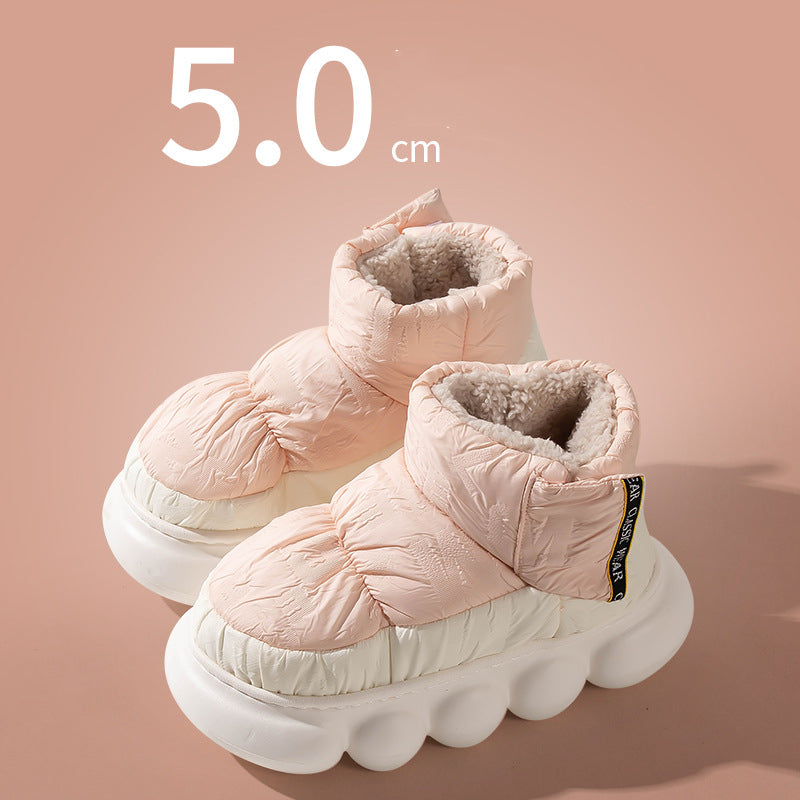 HOOR Winter Ankle Warm Boots Pink