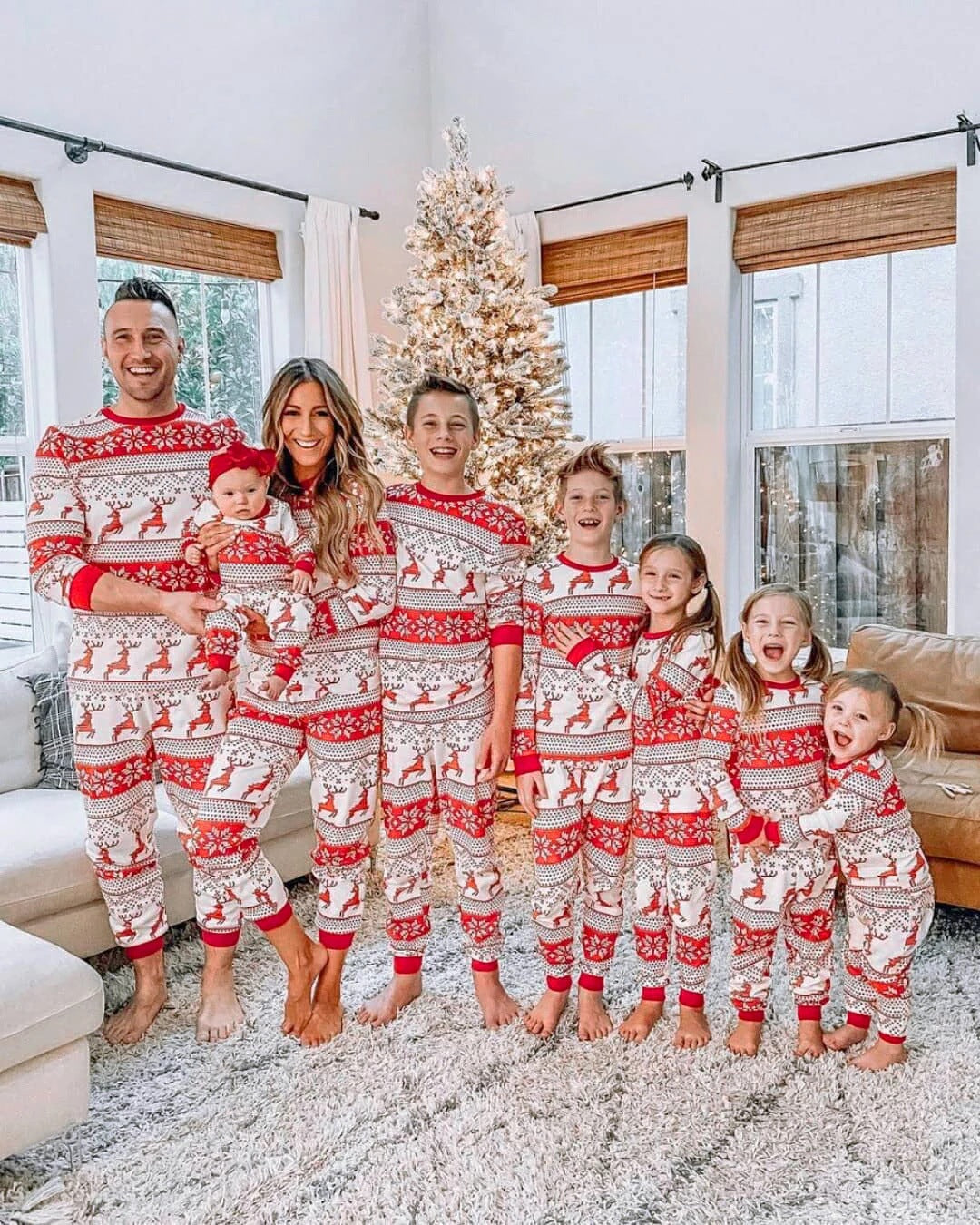 HOOR Christmas Fall Family Dress Picture Color