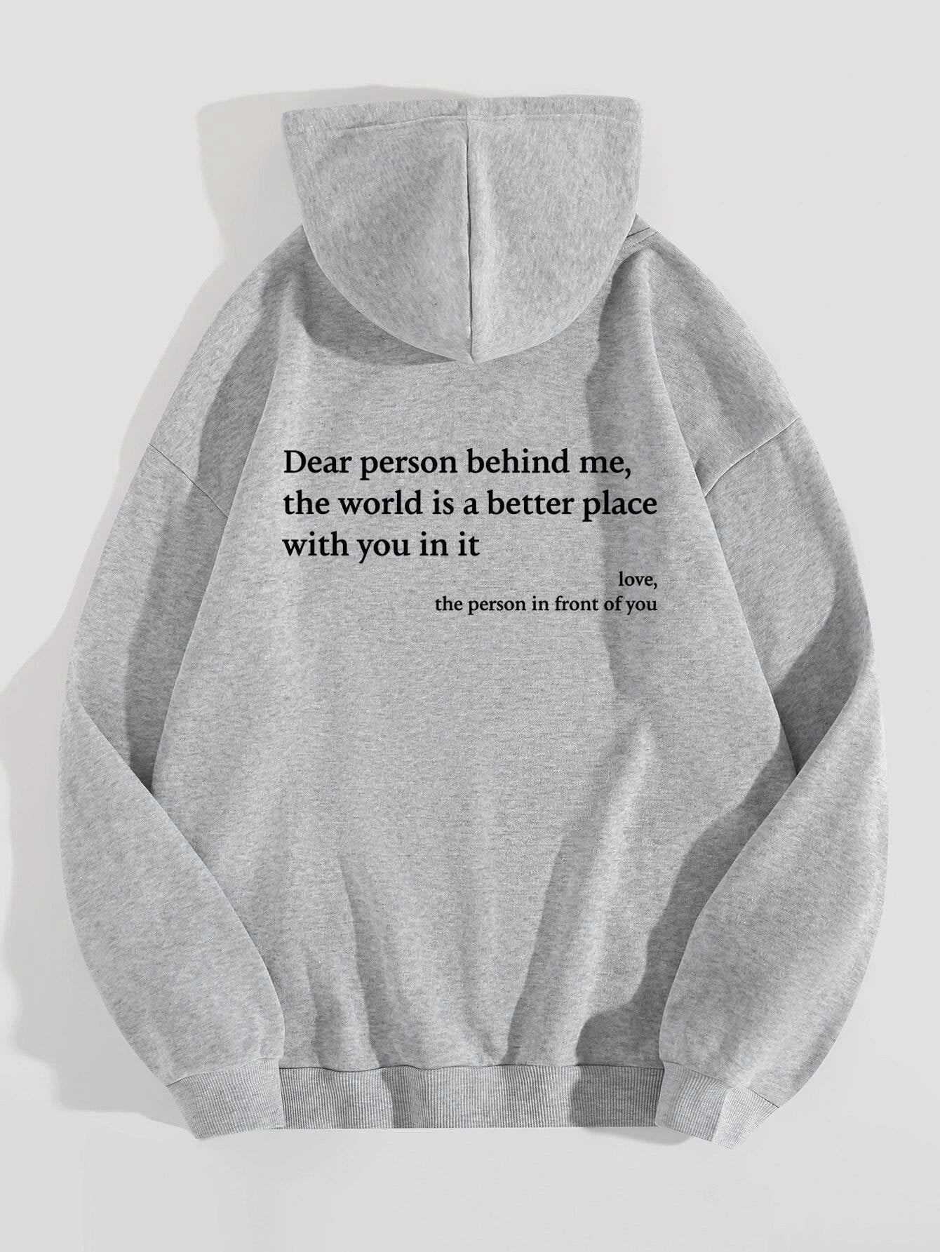 HOOR Kangaroo Printed Hoodies Grey