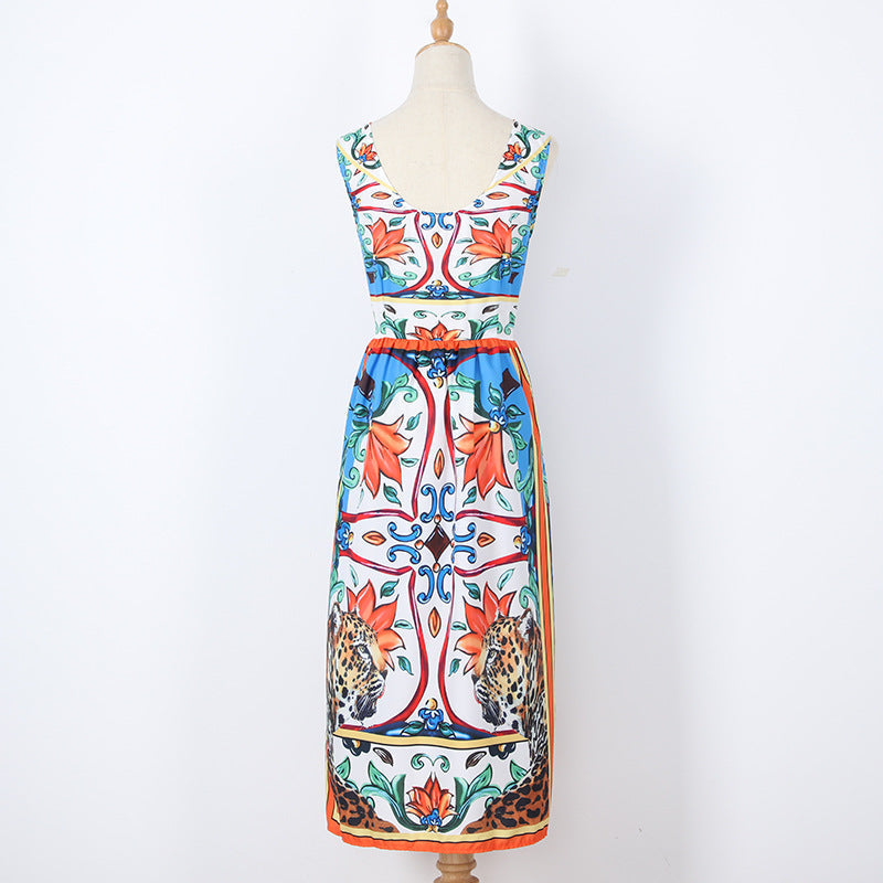 HOOR Retro Print Dress