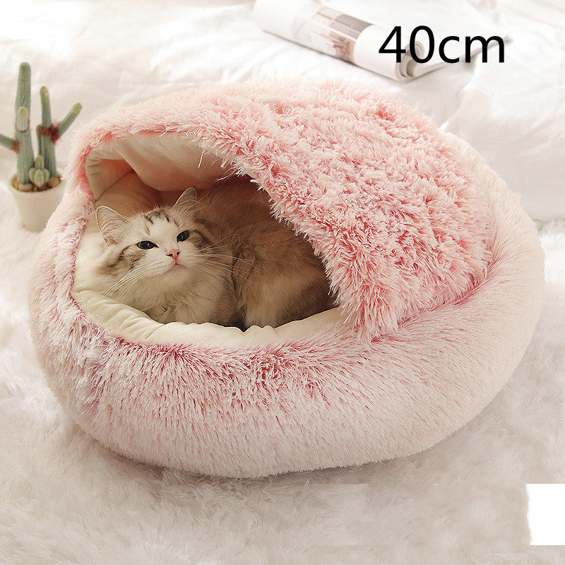 HOOR 2 In 1 Pets Winter Bed Pink 40cm