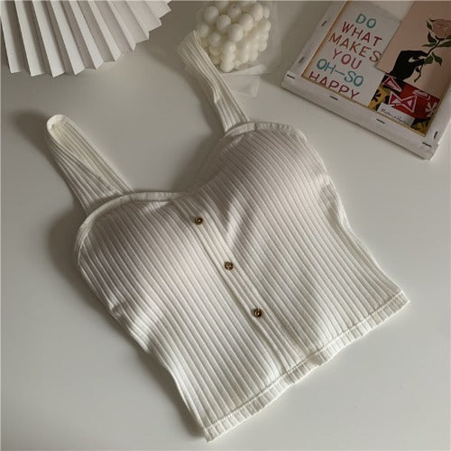 HOOR Top With Chest Pad White One size