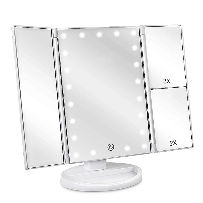 HOOR 24 LED Makeup Mirror 22 Lights makeup mirror White