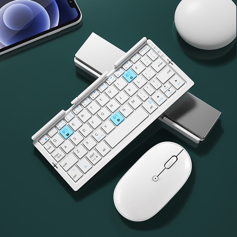 HOOR Mini Bluetooth Keyboard Silver Set USB
