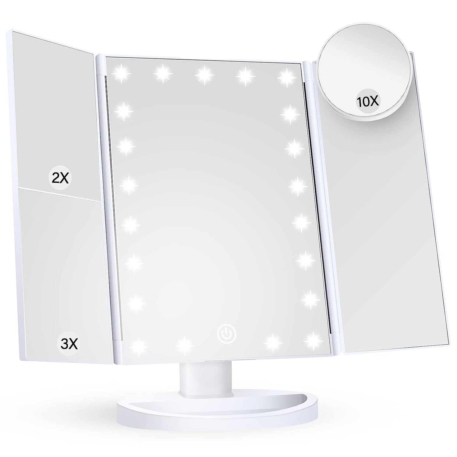 HOOR 24 LED Makeup Mirror 22 Lights makeup mirror 10 White