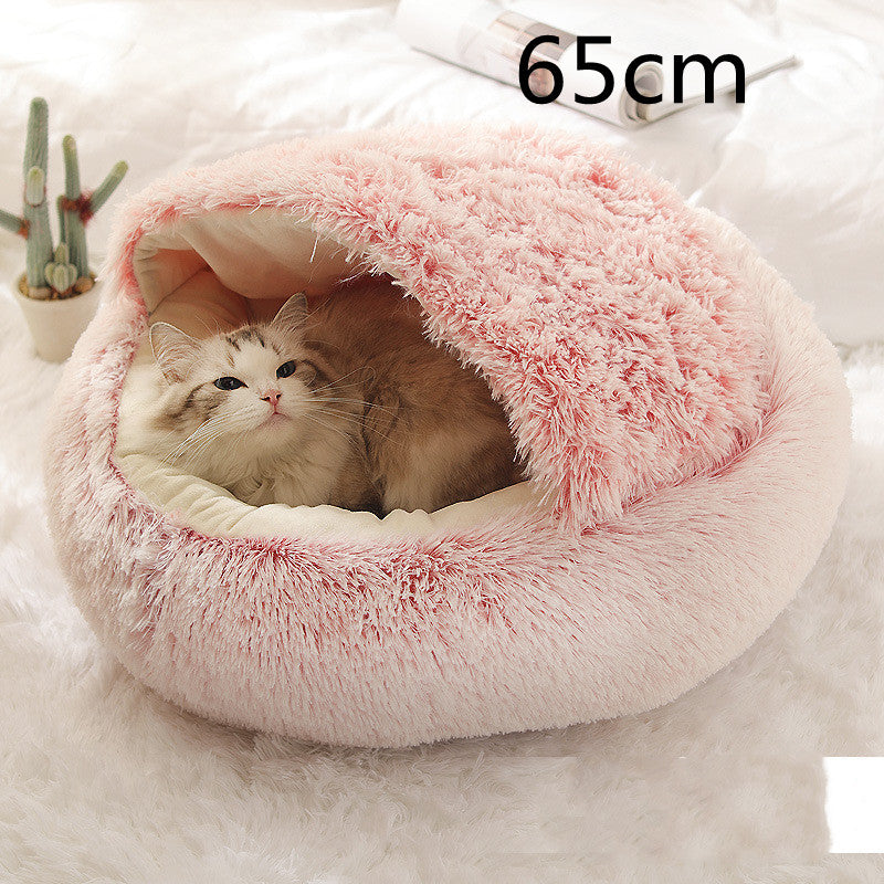 HOOR 2 In 1 Pets Winter Bed Pink 65cm