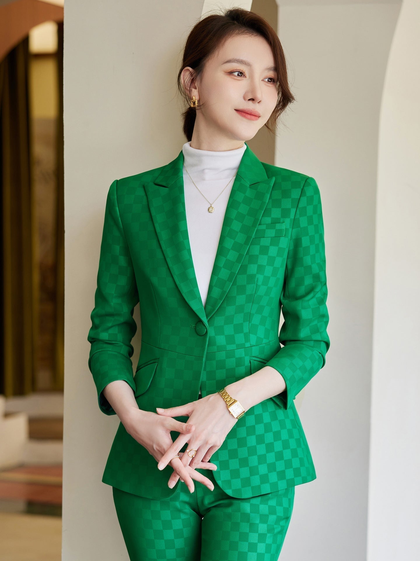 HOOR Socialite Green Slim Suit