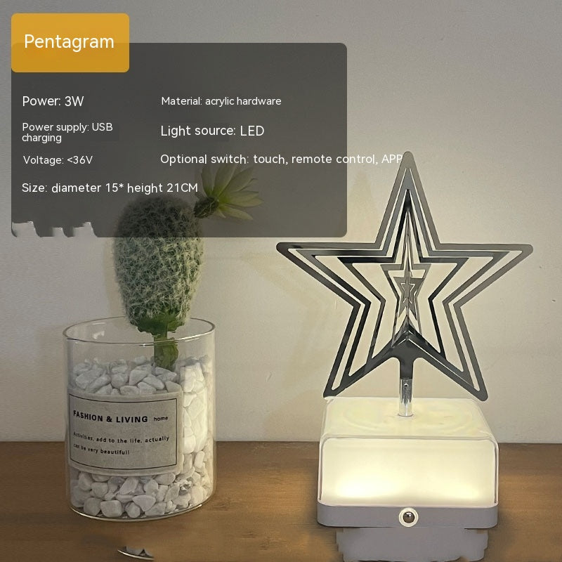 HOOR Rotating Ambience Light Five Pointed Star USB