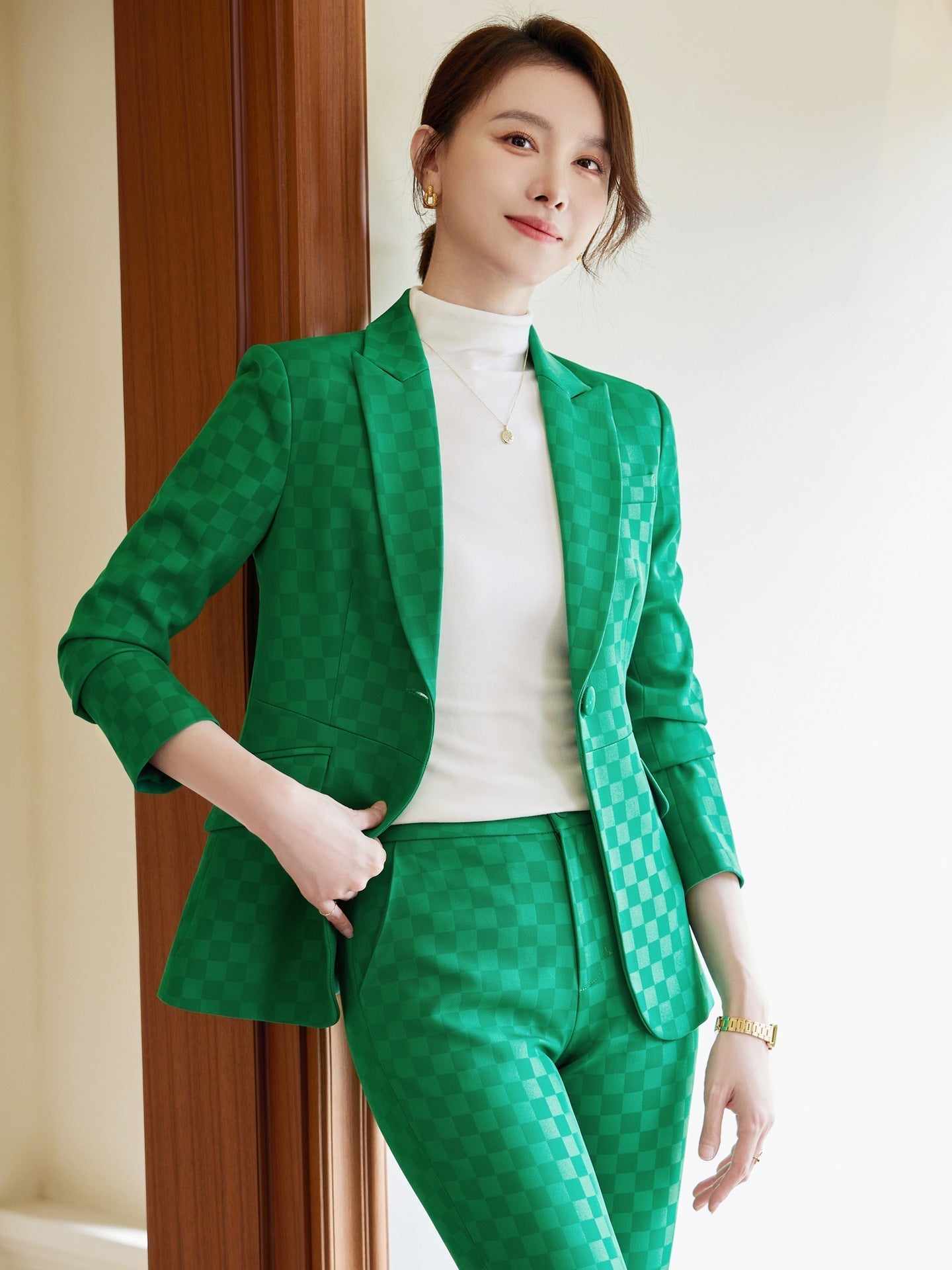 HOOR Socialite Green Slim Suit