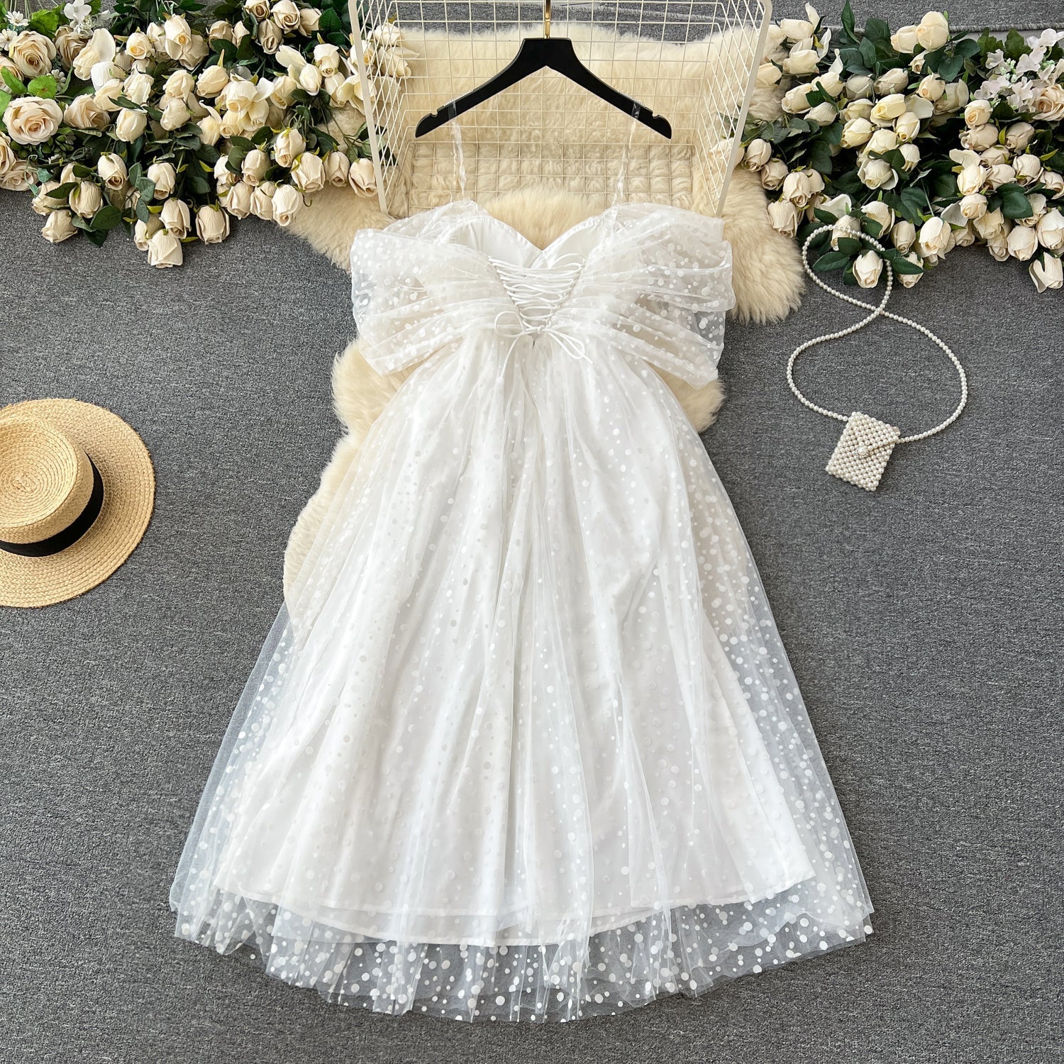 HOOR Luxury White Dress