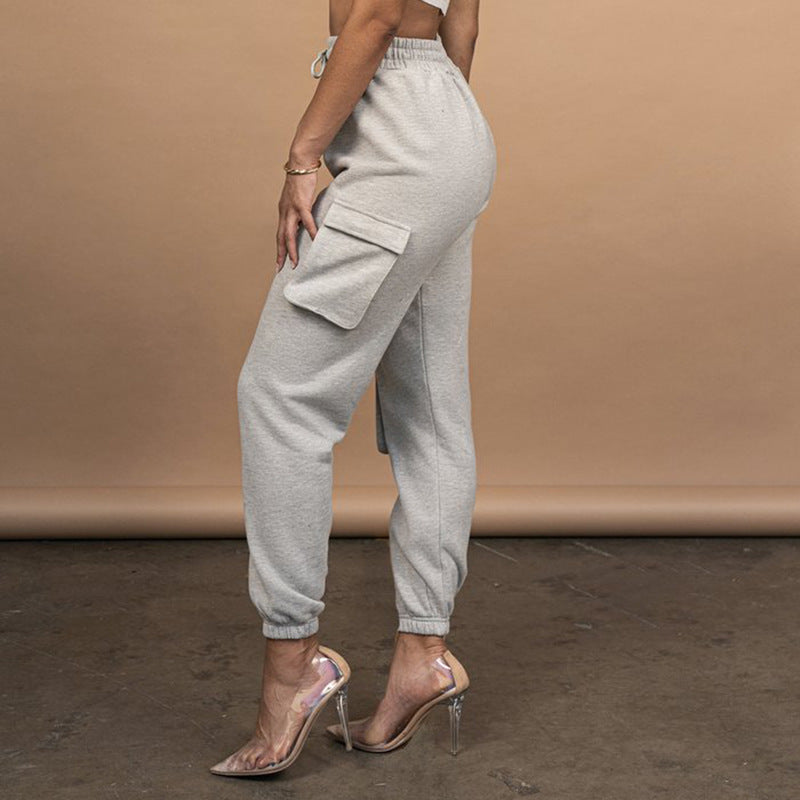 HOOR Fashion Casual Dress Grey Pants