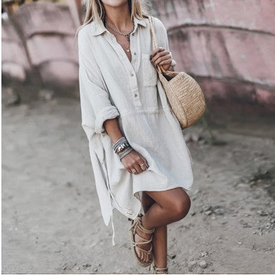 HOOR Loose Linen Dress