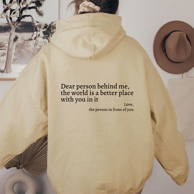 HOOR Kangaroo Printed Hoodies Beige