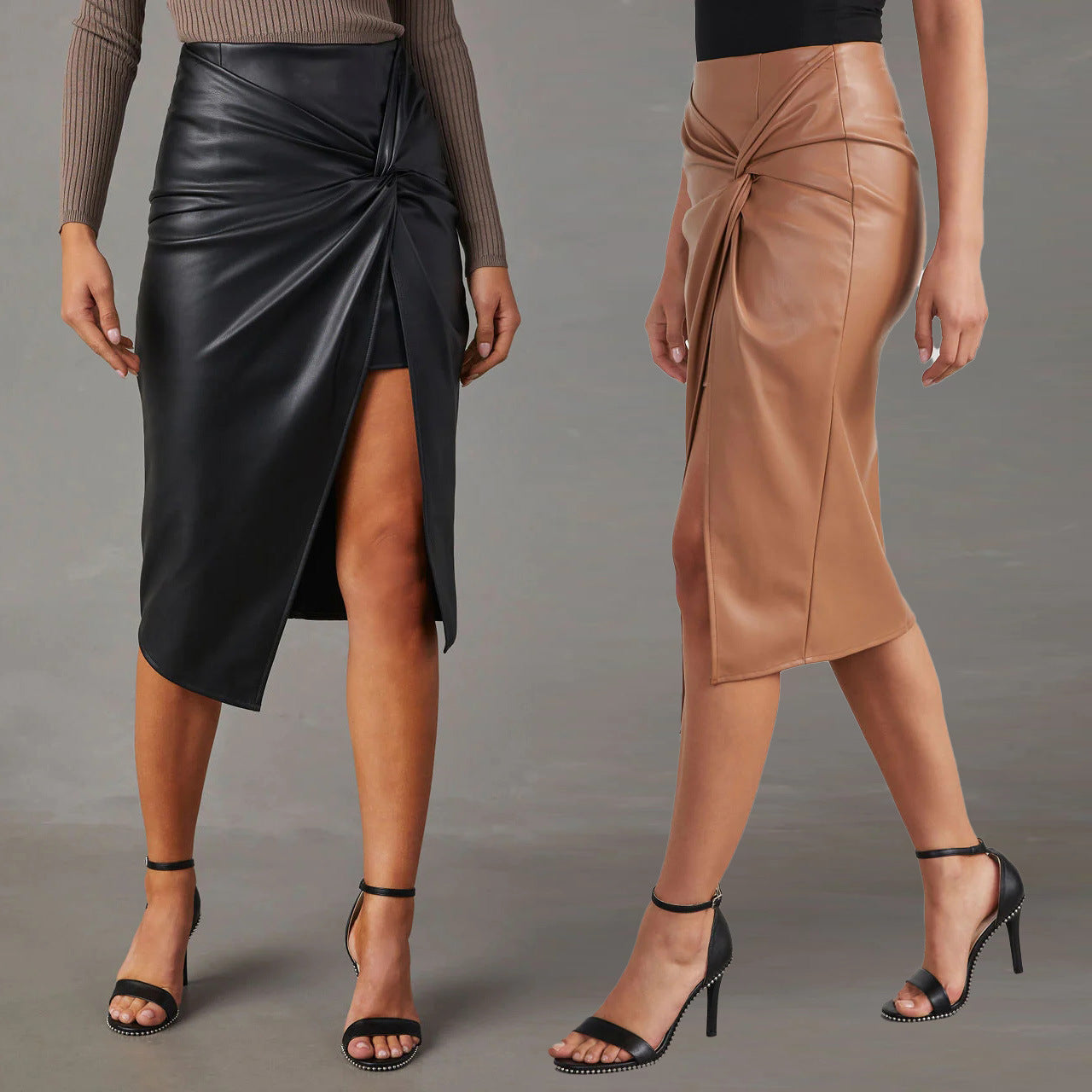 HOOR Hot Leather Hip Skirts