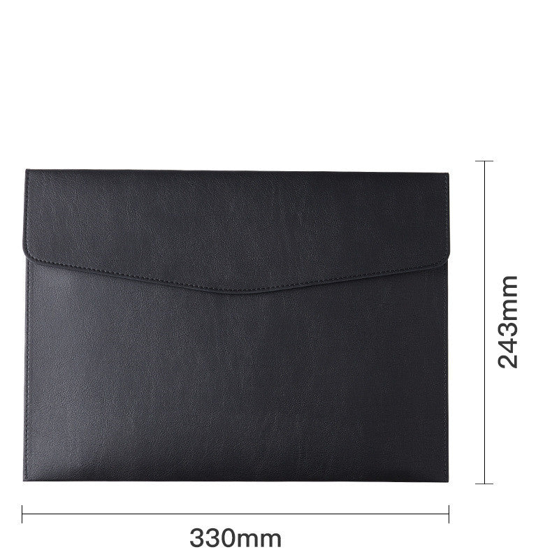 HOOR Leather File Bag Black