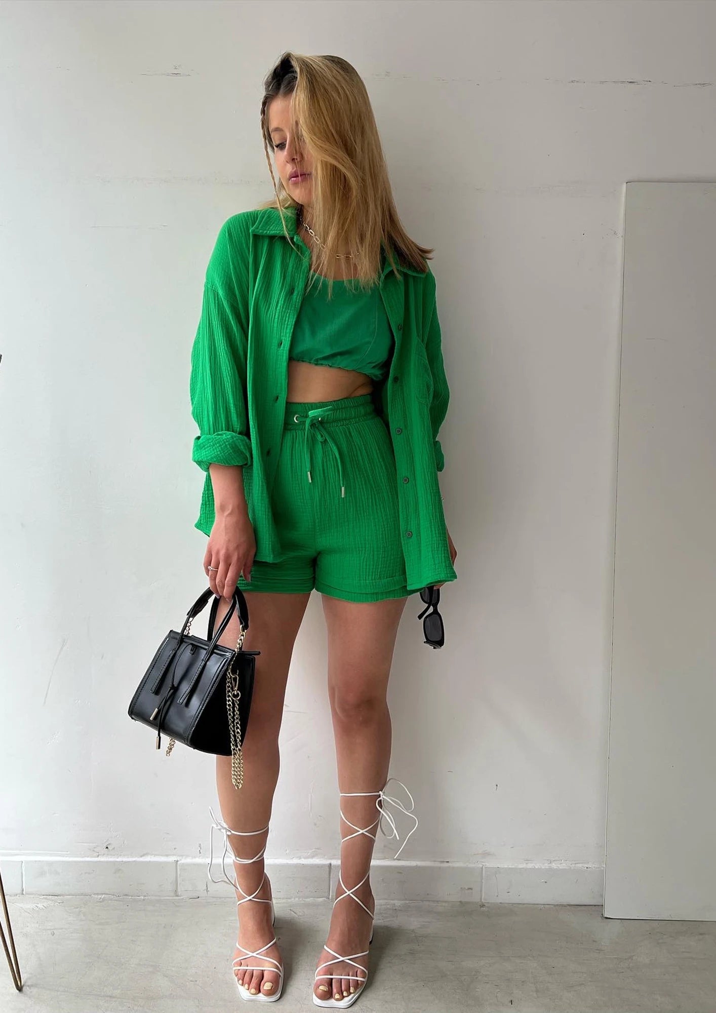 HOOR Casual Dress Cool Green