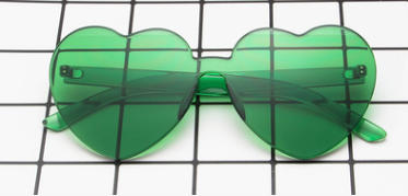 HOOR Candy Heart Sunglasses Green