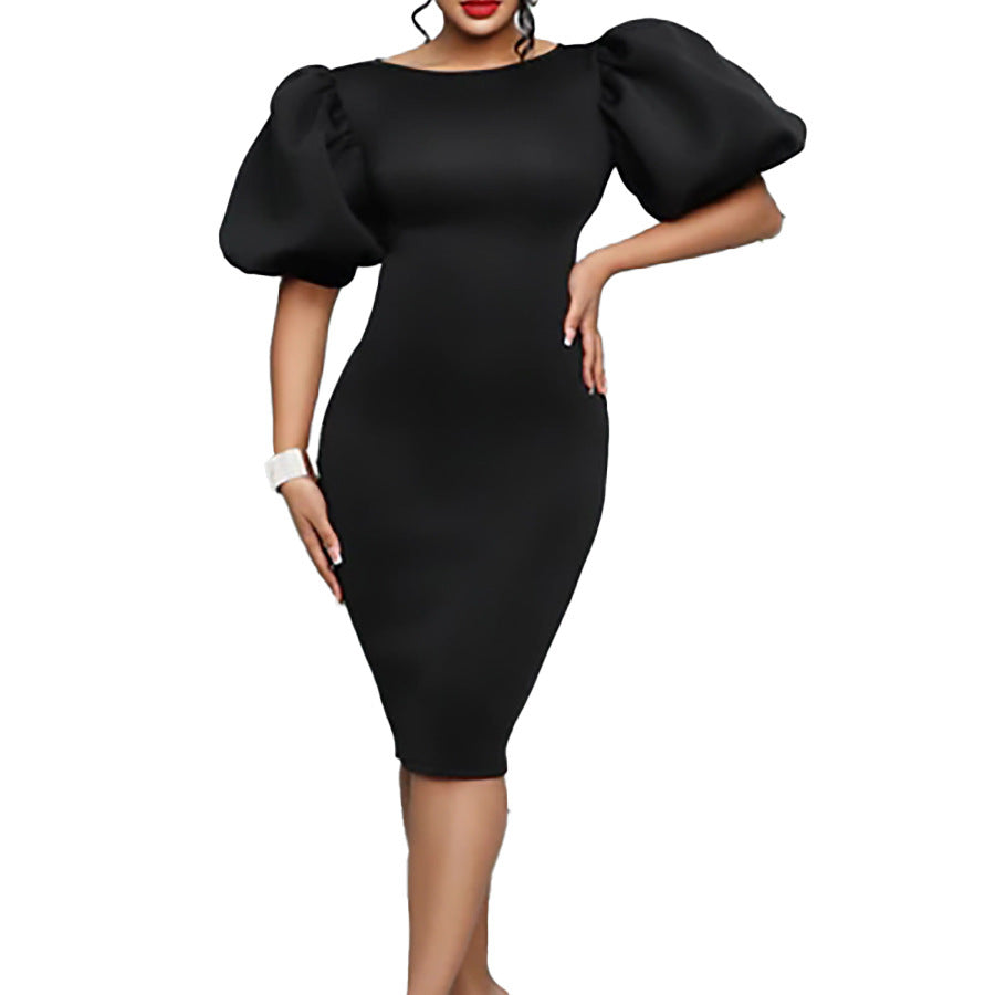 HOOR Puff Sleeve Sheath Dress