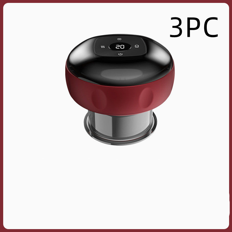 HOOR Vacuum Cupping Fat Burning Red 3pcs 6speed charging USB