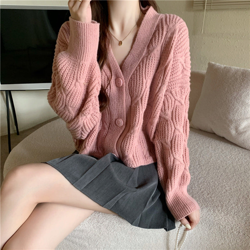 HOOR Retro Short Cardigan