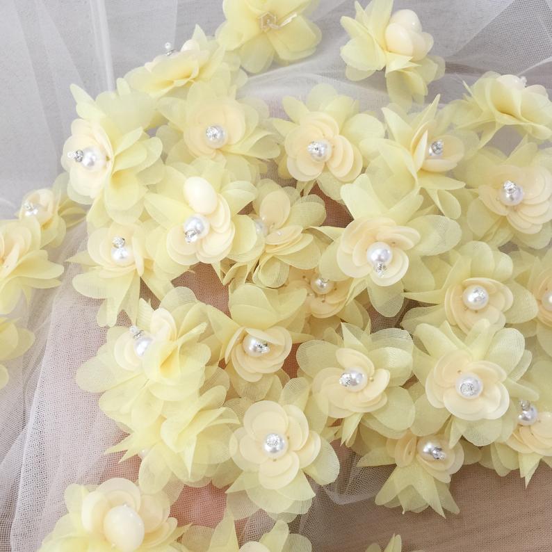 HOOR Pearl Handmade Rosette Yellow