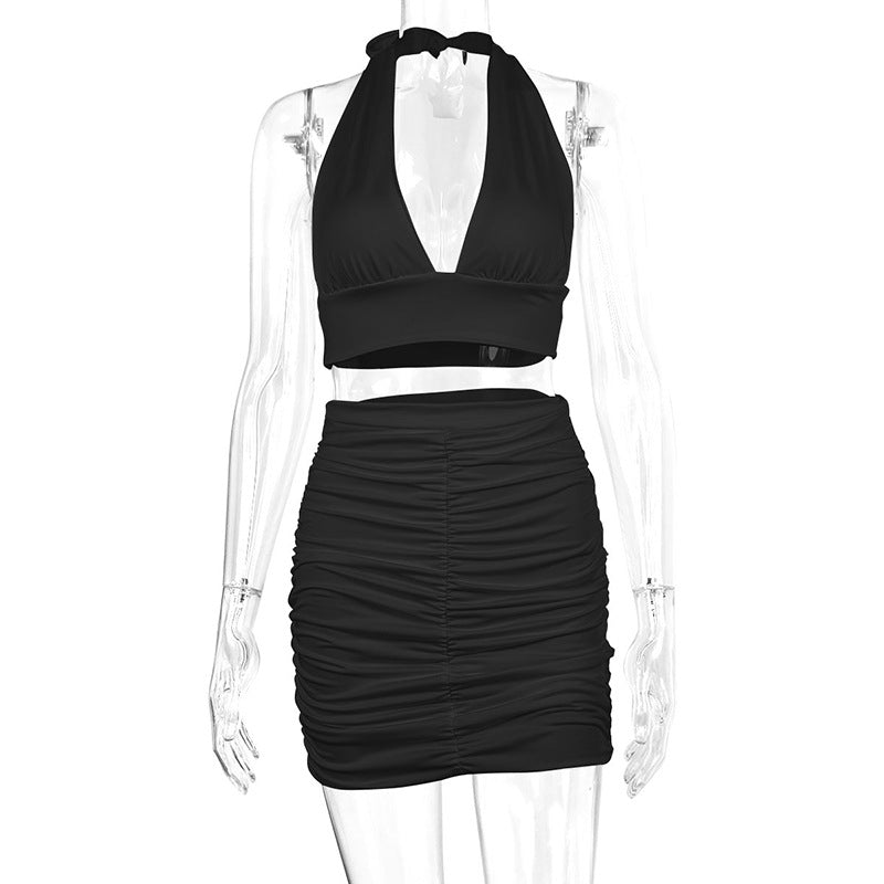 HOOR Halter Lace-up Dress - Premium  from HOOR 