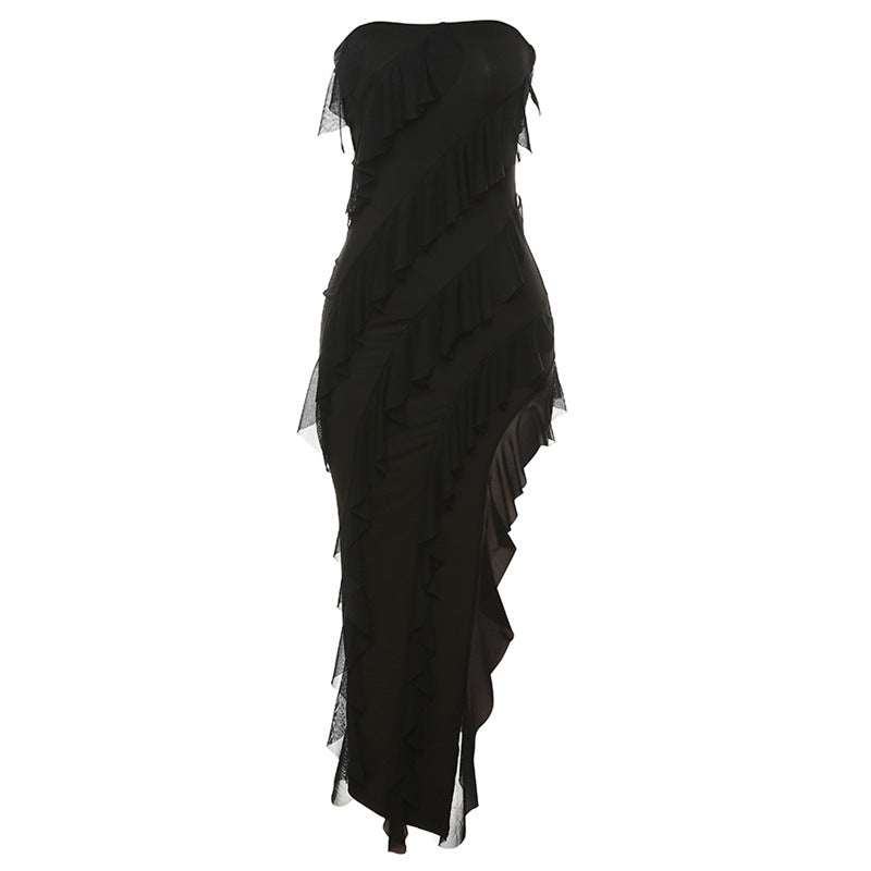 HOOR Backless Split Tassel Dress - Premium Party Dress from HOOR 