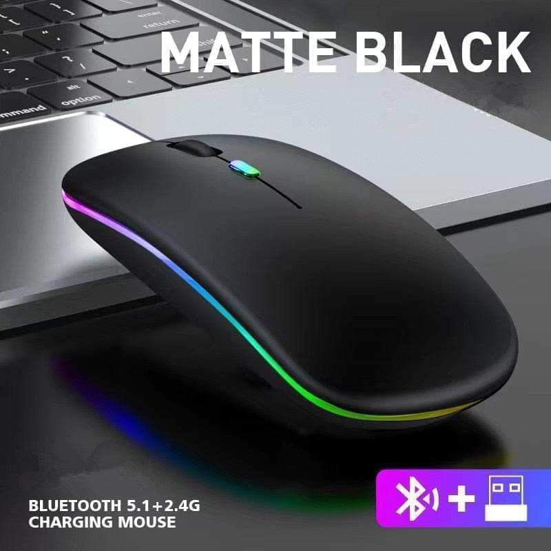 HOOR Wireless Mouse Mute 2 4g Bluetooth mode light version of the black